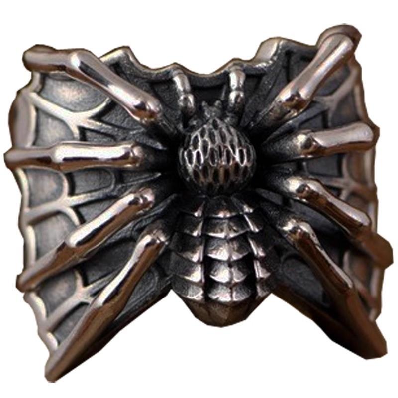 Thai Vintage Stylish Silver Spider Ring For Women Perfect For Punk Lovers Fashion