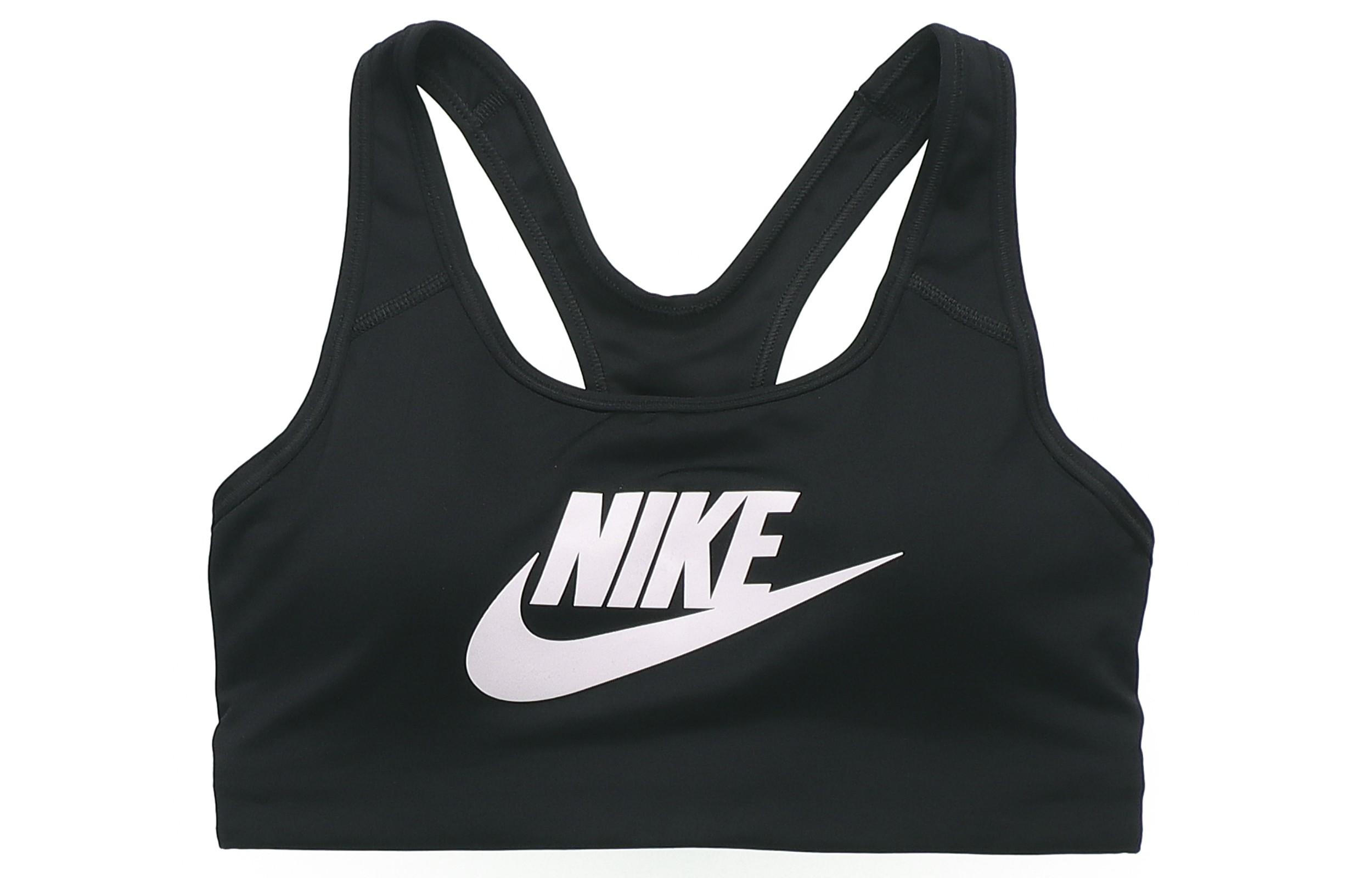 Nike Women s Swoosh Logo Training Sports Bra Black CN5263-010 L