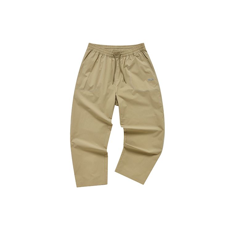 FILA Fusion Loose Straight Weave Casual Long Pants Autumn Men bottoms Cloud-Khaki T11M231807FLK