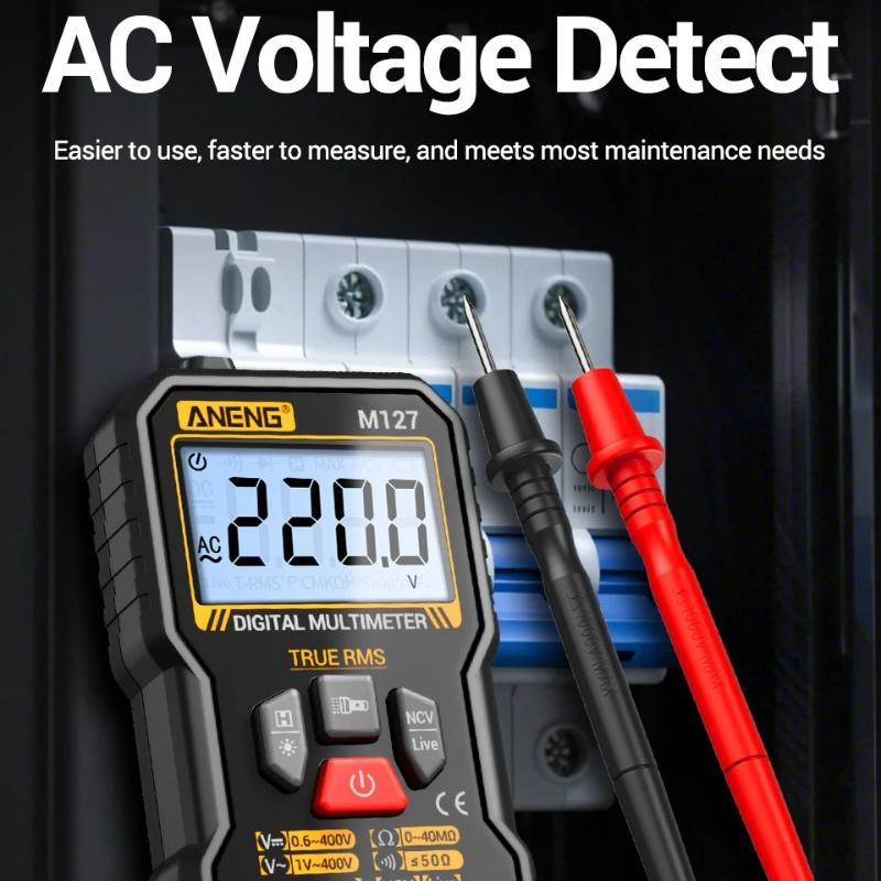 2026 ANENG M127 Intelligent Digital Multimeter PT1005B Test Leads Probe AC/DC Voltage Resistance Tester 1000V 10A Universal Needle Tip Diagnosis Tools