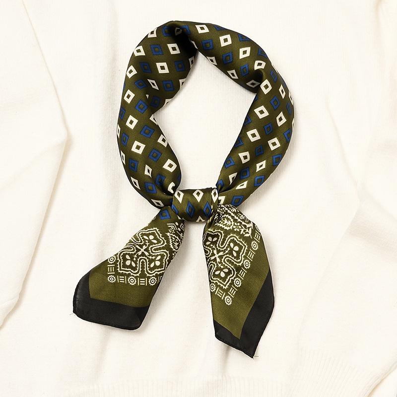 Small Square Scarf 70Cm Silk Scarf Women'S Scarf Versatile Thin Scarf, Summer Headband Decoration Ins Scarf Winter
