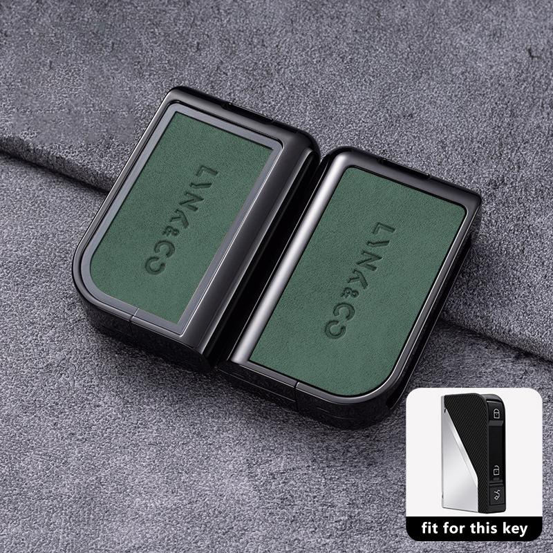 Fit For Lynk&Co 05 09 01 06 02 03 Lynk Co Zinc Alloy Genuine Leather Auto Key Fob Cover Smart Case Housing Key Ring Mount Remote Automotive Auto