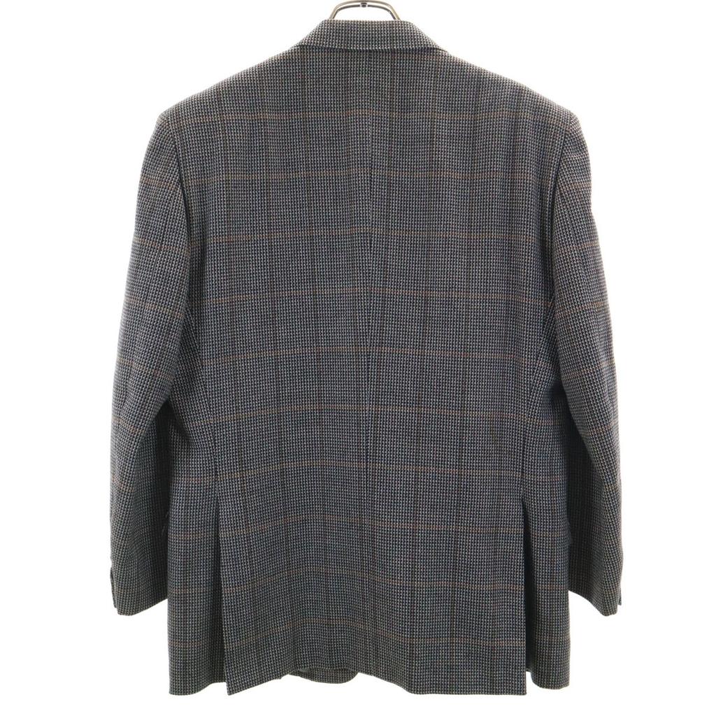 YVES SAINT LAURENT 90s Old Check Pattern tailored jacket 98/88/175 gray Men's Used