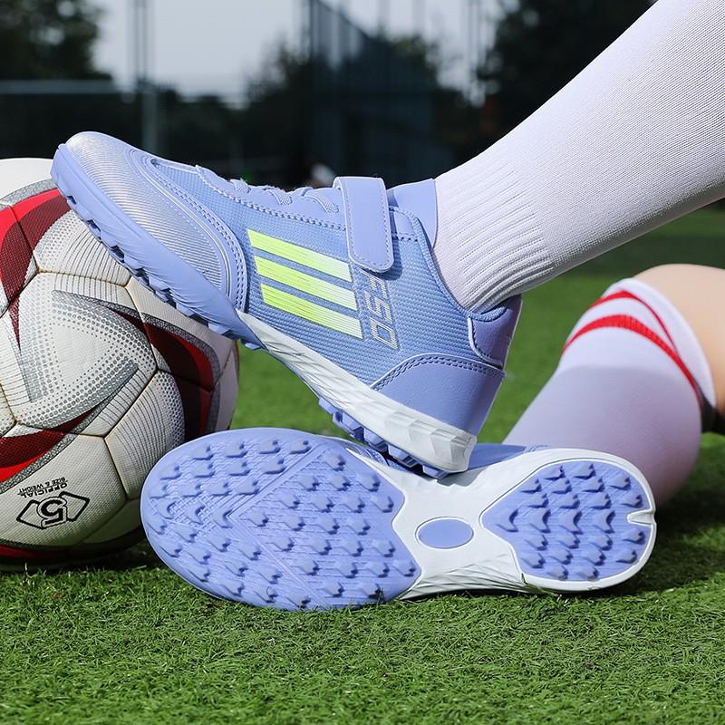 Kids Soccer Cleats Low-Cut Mesh Football Shoes Artificial Turf Training Matches