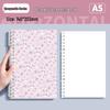 Fresh Floral B5 Loose-Leaf Notebook: Stylish for Instagram, Comfortable Design, Ideal for Students, Simple Spiral Binding.