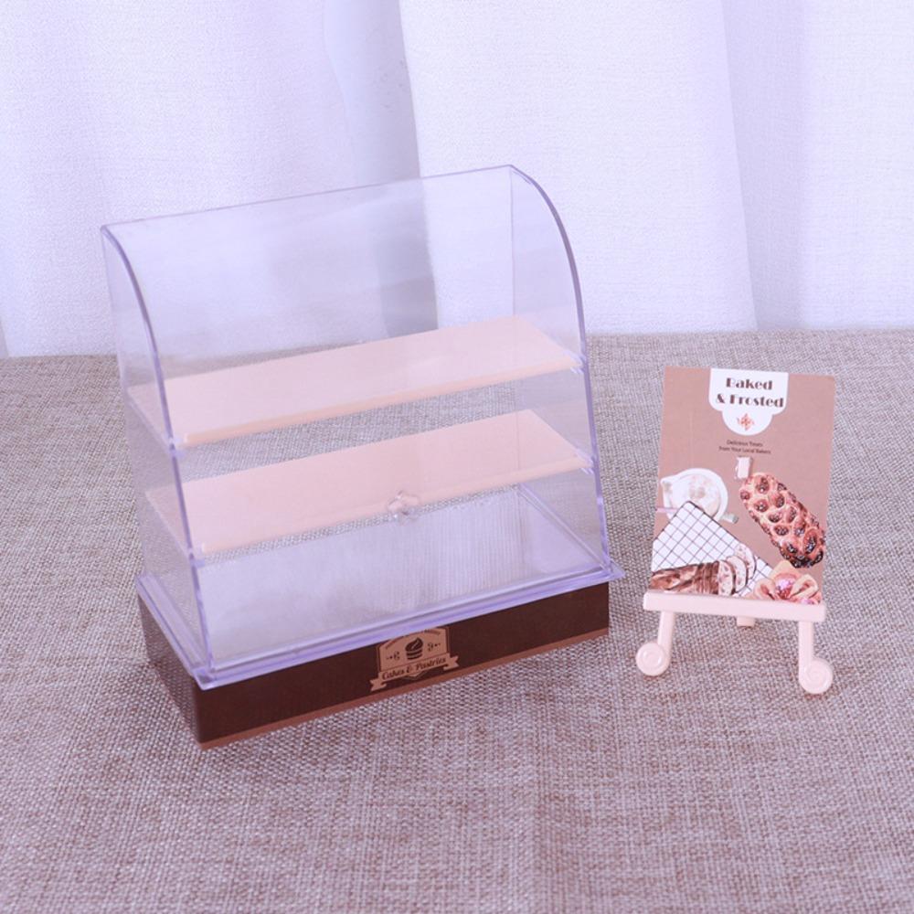 Furniture Dollhouse Cake Case Model Mini Food  Bread Stand Miniature Bakery Case  Girl Gift