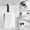 1PC Toilet Paper Holder Tissue Rack Wall Mounted Bathroom Kitchen Roll Holder Paper Tissue Rack Hook Modern Black Hanger