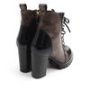 Excellent LOUIS VUITTON Ankle boots Lace Up Brown black Monogram canvas Women 35 Used