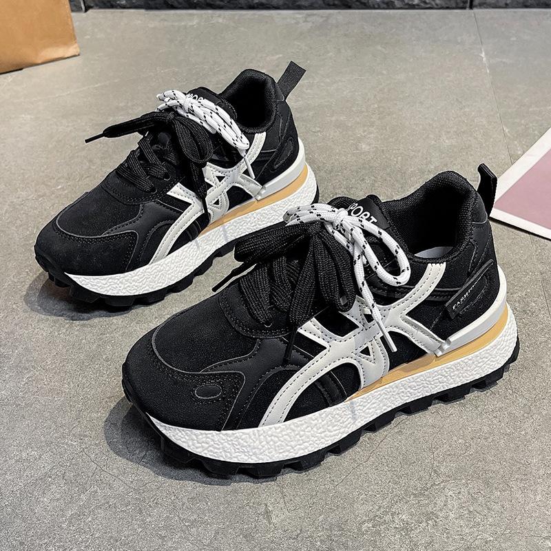 Popular Forrest Gump Shoes Women's Ins2025 Autumn New Muffin Sole Small Women's Shoes Casual Versatile Transport Dad Shoes