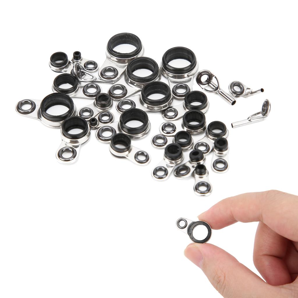 25 In 1 Set Universal Rock Casting Tackle Fishing Rod Guides Line Rings Top Tips