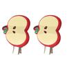 Pack of 2 Cartoon Apple Hair Clip Resin Hairpin Side Barrette for Girls Kids Daily Use Women Fashion Accessories