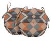 Vargottam Indoor Outdoor Round Bistro Chair Cushions Block Print 15-Inch Bistro Chair Pads Waterproof Seat Chair Cushion For Home