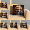 Poodle Dog Cushion Cover Soft Reversible  Durable Pillow Cover  MultiScene Use for Home  Car Daily Comfort