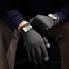 Thick fleece gloves Knitted Solid Cold Resistant Touch Screen Thicken Lining Skiing Winter Full Fingered Mittens For Men
