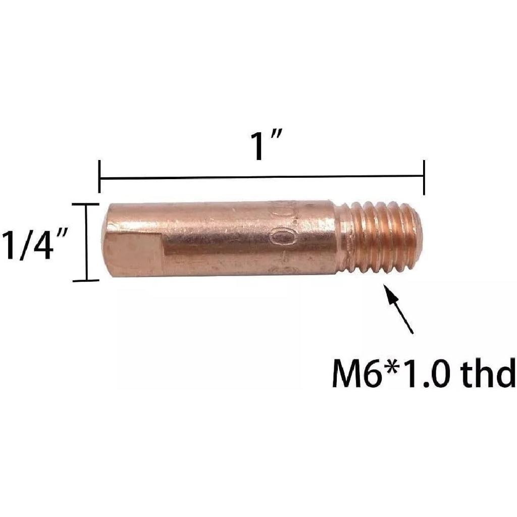 20PK Replacement Contact Tips .023" .030" .035" KH710 KH711 KH712 for Lincoln Electric Mig Gun Tweco-Style (20-pk .030 Tips)