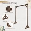 7.2ft Wooden Wedding Arch Wedding Decor for Yard Dark Brown 7.2ft x 7.2 ft/L x H