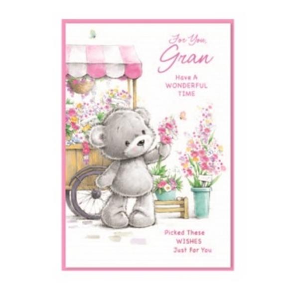 Simon Elvin Gran Teddy Bear Greetings Card (Pack of 6)