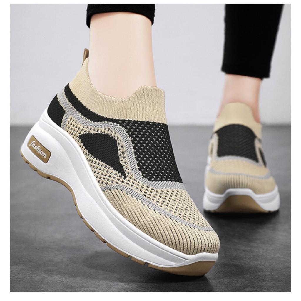 Thick Soled Women's Shoes, Classic Sponge Sole Casual Shoes, Versatile Height Increasing Shoes