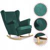 Angelo Rocking Chair, Scandinavian, Family Furniture, Bottle Green Velvet