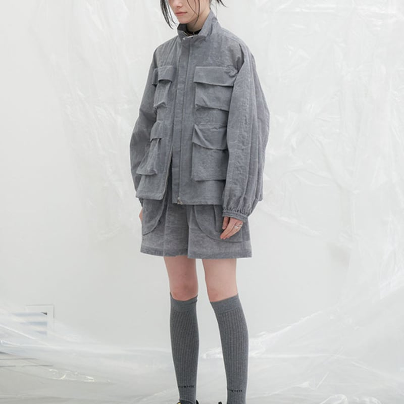 YUTHENTIC Signature Logo Knee Socks Melange Gray AX4XX4001F