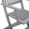Foldable Garden Chairs 6 Pcs with Seat Cushions Solid Acacia Wood