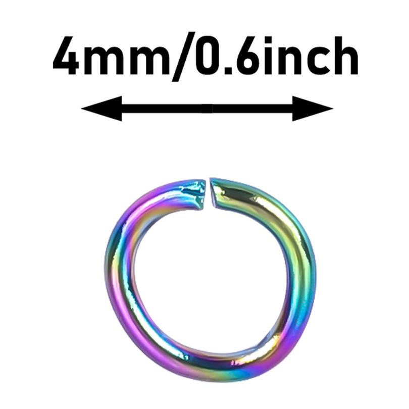 Wholesale Open Split Key Rings Stainless Steel Connectors For Jewelry Making Supplies DIY Keychain Necklace Colored Materials
