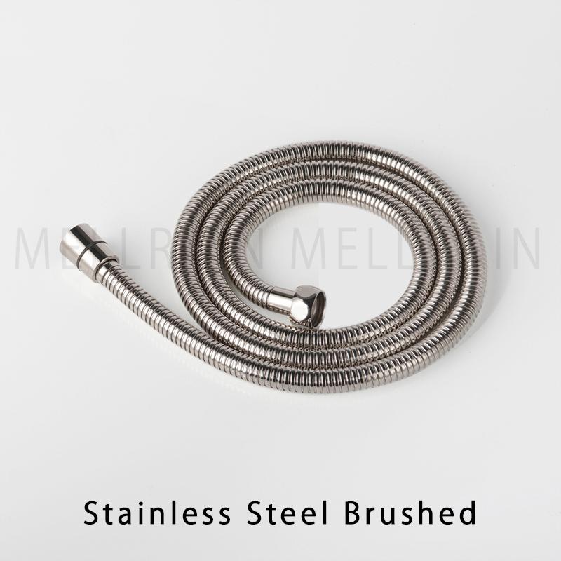 

Высококачественный черный душевой шланг, фитинг для ванной комнаты, мягкая трубка для ванны из нержавеющей стали, 1,5 метра, водопроводная труба, хром, матовое золото, серый, ORB 150cm