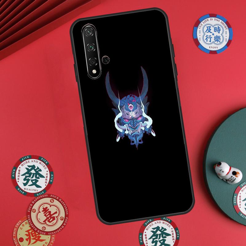 Samurai Oni Mask For Huawei Nova 12s 7i 8i 11i 12i Y73 Y70 Y90 Y60 Y72 Y61 Y91 9 10 SE P30 Pro P40 Lite Case