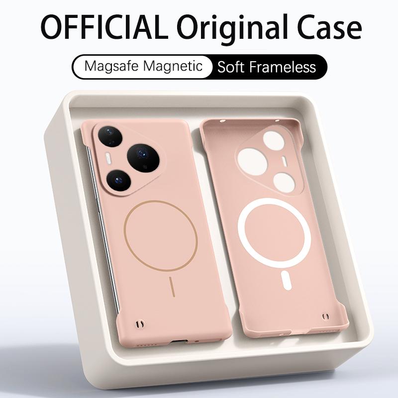 Ultra Thin PC Matte Frameless Case For Huawei Pura 80 70 Ultra P60 P50 P40 Mate 70 60 50 40 30 Pro Magnetic Shockproof Cover