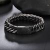 Domineering Personality Retro Men 'S Black Chain Fashion Diamond Men 'S Titanium Steel Jewelry