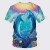Summer Dolphin T-Shirts Cute Sea Animal 3D Printed Streetwear Men Women Casual Fashion Oversized T Shirt Kids Tees Tops Clothing