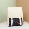 New Butterfly Print Women's Backpack Spliced Multi-layer Versatile Student School Bag Simple Commuter Bag