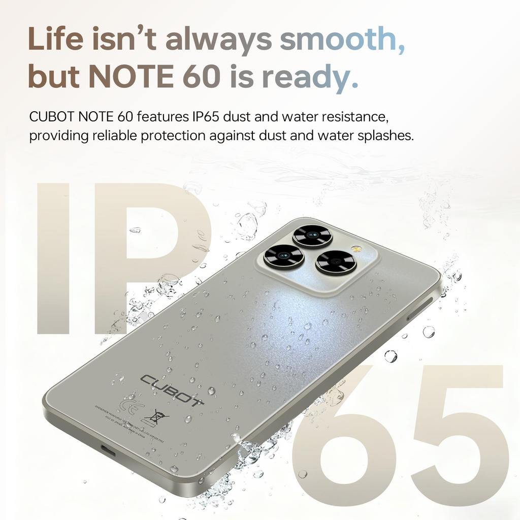 Cubot Note 60 Smartphone - 7.2 Inch 120Hz Display, 7000mAh, 16GB+128GB Android 15, 48MP Camera, 4G Dual SIM/Face ID/NFC/GPS/Dual Speakers