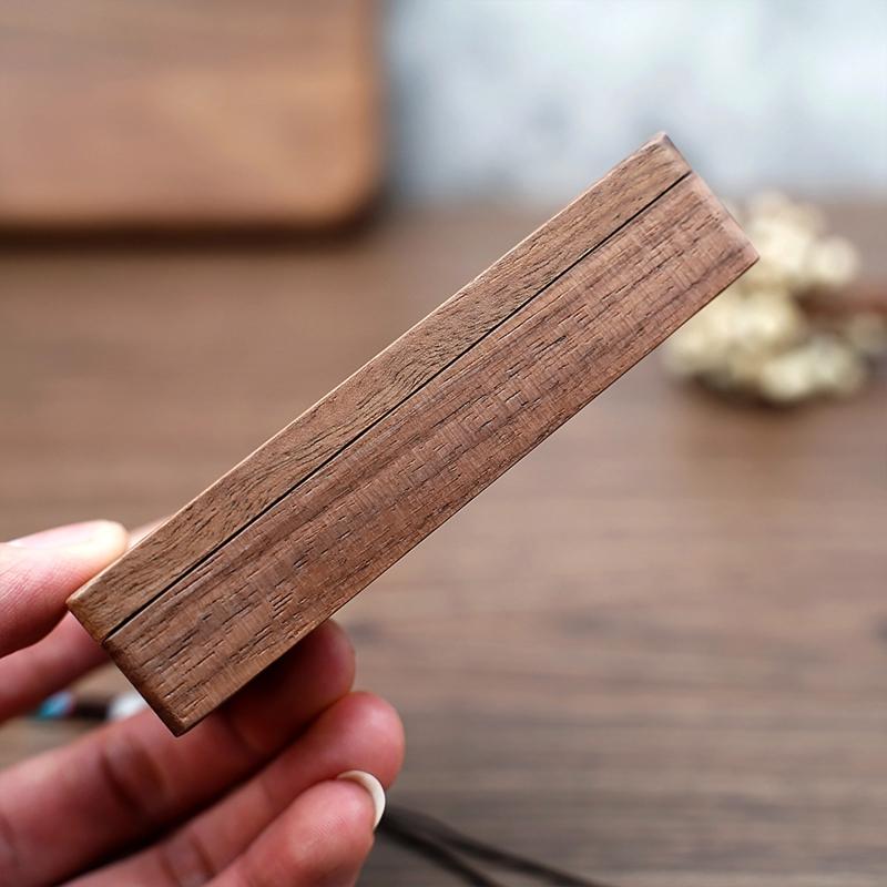 Wedding Wood Rings Jewelry Organizer Box Display Travel for Case Portable Storage Square Shape Box Walnut Necklace Holer