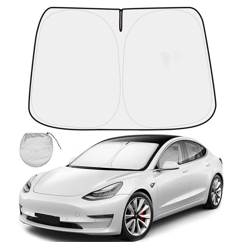 AEQTV1 For Tesla Model Y 3 2016-2022 2023 2024 Car Sun Shade Front Window Shade Cover Visor Windshield Sunshade Model 3 Y Accessories