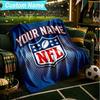 1PC Custom Name Blanket NFL Team Collection Flannel Blankets Patterns Throw Blanket All-Season Soft Gift for Couch, Bed, Camping, Birthday Gifts