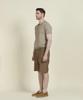 PANICALE Beige Short-Sleeve Zip-Up Polo Knit