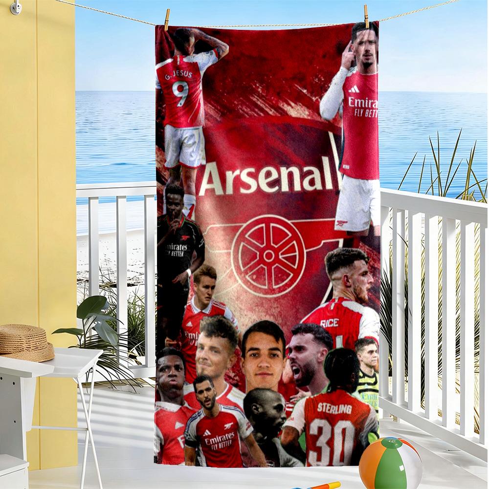 Arsenal Football Player Beach Towel Super Soft & Absorbent Comfortable Lightweight Suitable for Swimming, Gym, Camping, Yoga Vacation