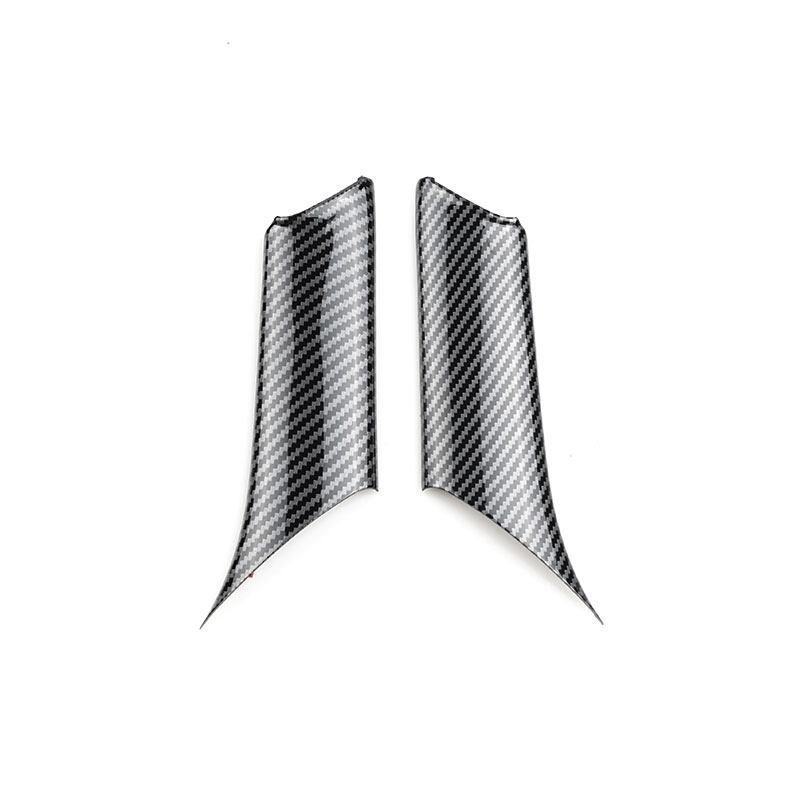 For Tesla Model 3 Y 2018- ABS Car Inner Front Rear Door Handle Armrest Cover Trim     Carbon Fiber Texture