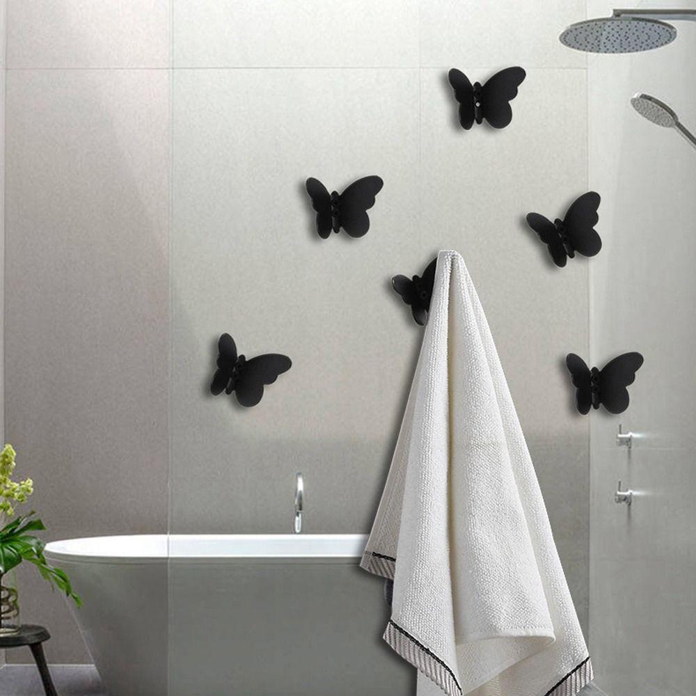 Gold/Silver/Black Butterfly Shaped Wall Hanger Stainless Steel Towel Hangers  Coats