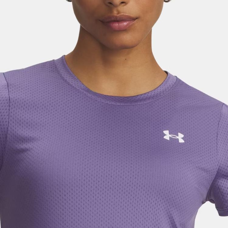 Under Armour Tech Breathable Slim Fit Crew Neck Short Sleeve T-Shirt Women Tops 6009990-520