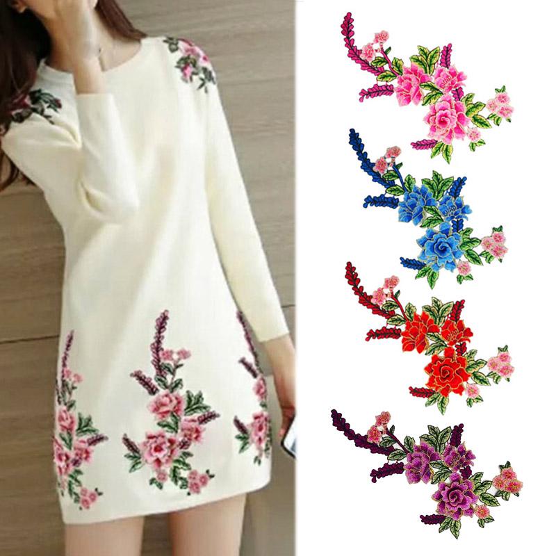 Buy DIY Fashion Embroidery Sewing Applique Clothing Accessories Floral Patches at affordable