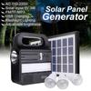 USB Ladegerät Solarmodul Stromspeicher Generatorsystem Kit 3 LED Glühbirnen Licht Tragbar Zuhause Outdoor Stromerzeugung 3W