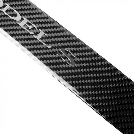 Door Sill Accent Cover Sticker Panel Trim For Tesla Model /S 14-19 Carbon Fiber