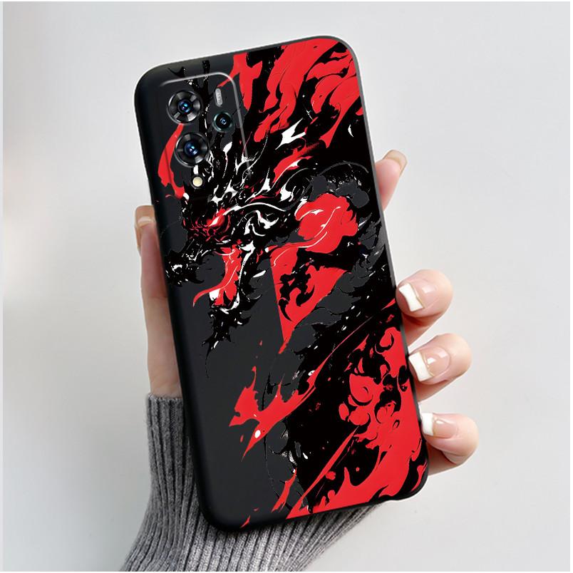 For ZTE Blade V40 Pro/ZTE 9046 Case Cute Love Rabbit Funny Black Matte Soft TPU Protective Back Cover For ZTE V40 Pro Phone Case