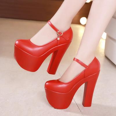 Laufsteg 15cm Kleine Größe 32-43 Sexy Extreme Block Hohe Absätze Schuhe Frühling 2025 Trend Helles Leder Klobige Plateau-Pumps Model