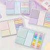 Pink Sticky Note Notebook Writable Relocatable Adhesive Labels Index Stickers Colorful Pages for Office and Home Organization