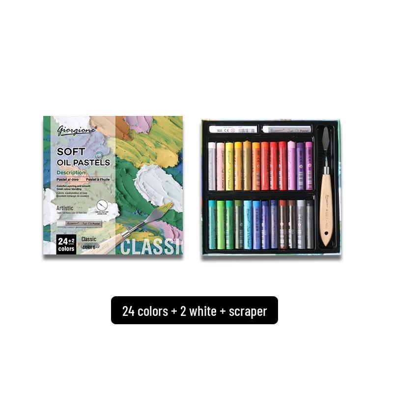 Giorgione Super Soft Oil Pastels Set - 48 Heavy Colors & 24 Macaron Shades