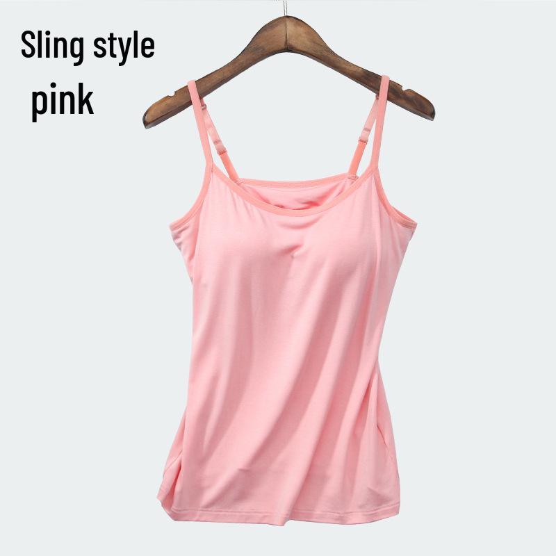 

Летний женский модальный топ-майка с подкладкой для йоги XXL