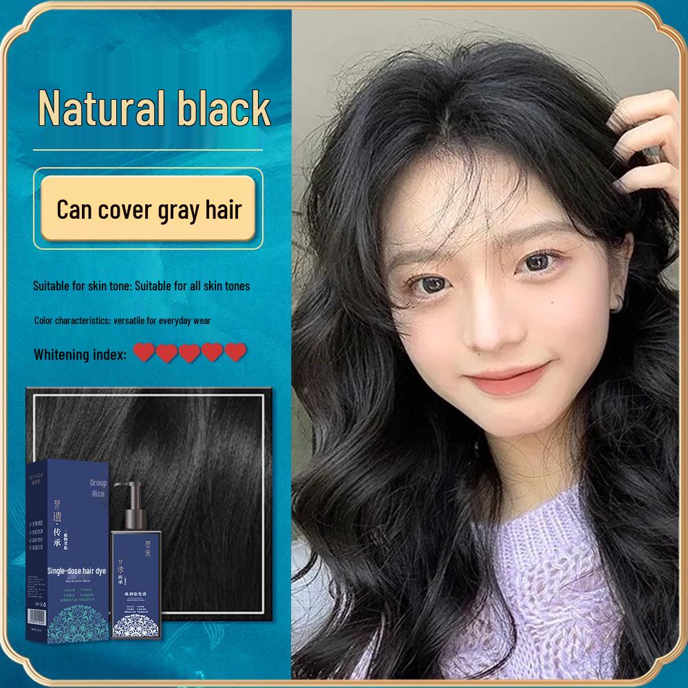 Plant-Based Gray Hair Dye Cream - No Damage, No Peroxide or Ammonia